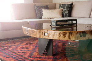 mesa rodaja de madera laal